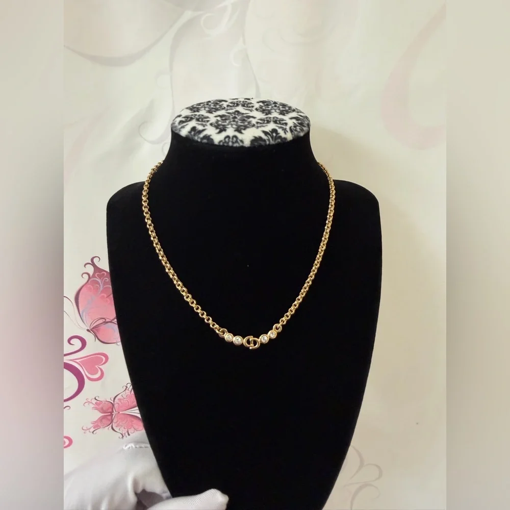 CHRISTIAN DIOR CRYSTAL NECKLACE - Picture 9 of 12